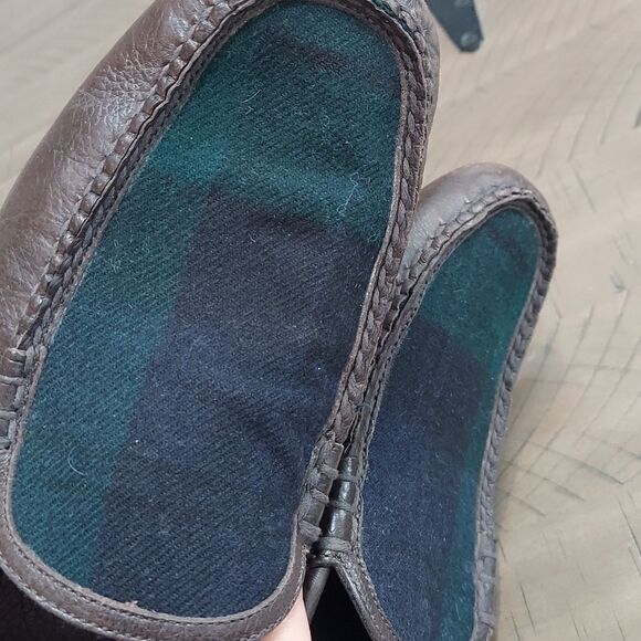 Peter Millar Shetland Leather & Tartan Wool Driving Loafer Sz 8.5 - Picture 11 of 13